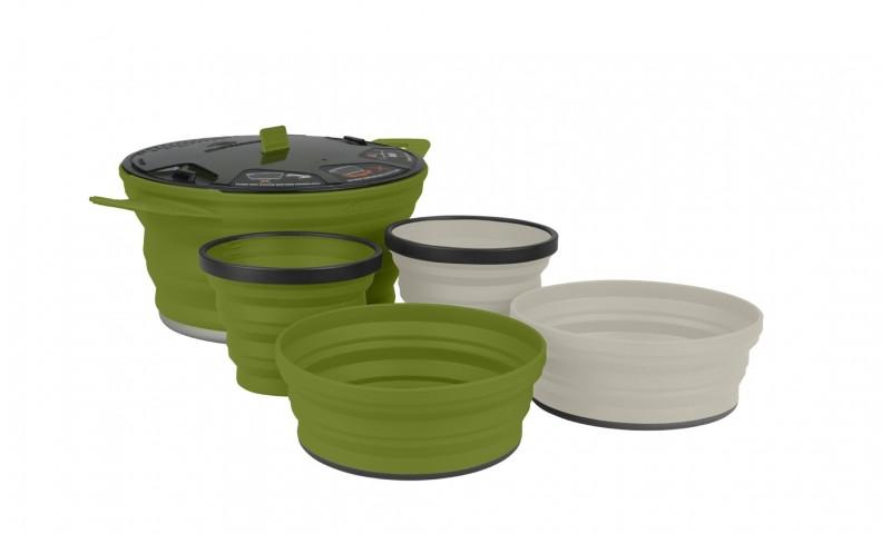 Набор посуды Sea To Summit X-Set 31 Olive Pot, Olive Bowl & Mug, Sand Bowl & Mug