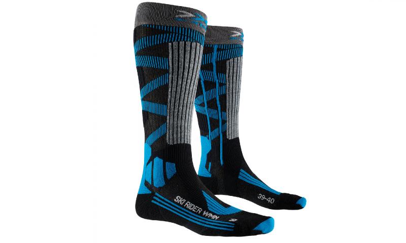 Носки X-Socks SKI RIDER 4.0 WMN G161 DARK GREY MELANGE/BLUE