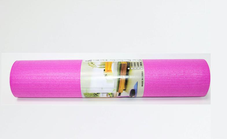 Коврик для йоги LifeSport YOGA MAT PVC 173cm x 61cm x 5mm single layer розовый 2