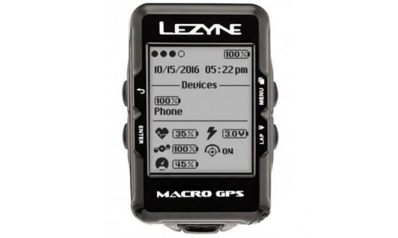 Велокомпьютер Lezyne MACRO EASY GPS черный