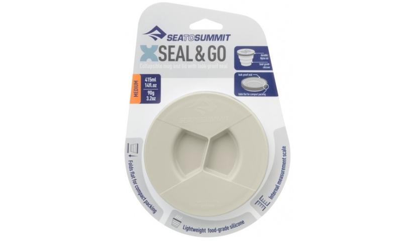 Кружка Sea To Summit X-Seal & Go Medium sand с крышкой 2