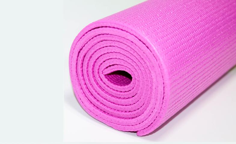 Коврик для йоги LifeSport YOGA MAT PVC 173cm x 61cm x 6mm single layer розовый 4