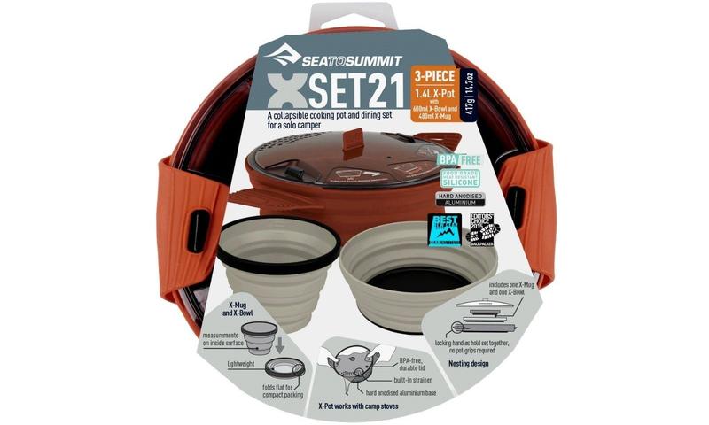 Набор посуды Sea To Summit X-Set 21 Rust Pot, Sand Bowl, Sand Mug 4
