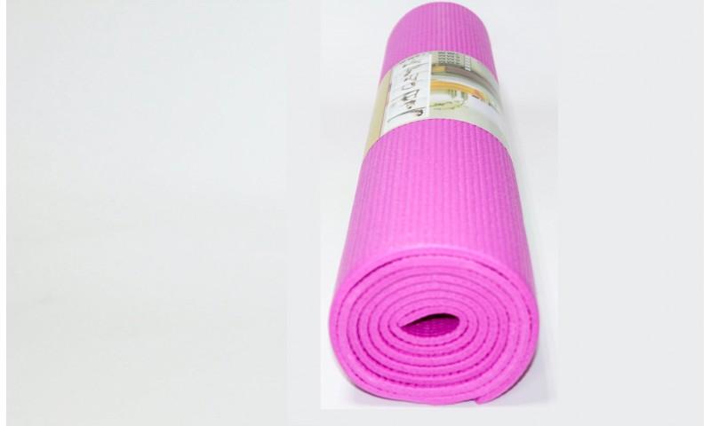 Коврик для йоги LifeSport YOGA MAT PVC 173cm x 61cm x 6mm single layer розовый