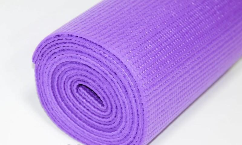 Коврик для йоги LifeSport YOGA MAT PVC 173cm x 61cm x 8mm single layer фиолетовый